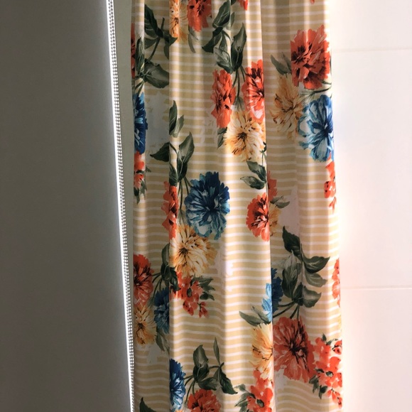 Boho Floral Side Pocket Striped Tank Maxi Dress - Picture 11 of 12